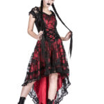 Tahliya Black/Red High Low Gothic Prom Dress by Sinister