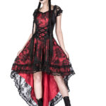 Tahliya Black/Red High Low Gothic Prom Dress by Sinister