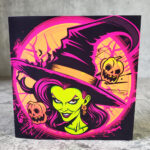 Green Wicked Witch Gothic Greetings Card