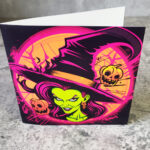 Green Wicked Witch Gothic Greetings Card