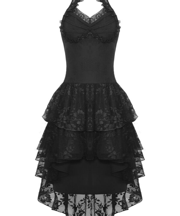 Dark in Love Vampiress Roses Black Lace Gothic Dress
