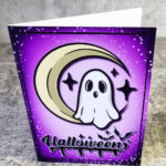 Ghostie Moon Halloween Greetings Card