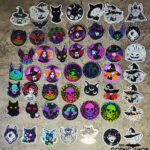 Glossy vinyl gothic and witchy stickers