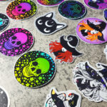 Glossy vinyl gothic and witchy stickers