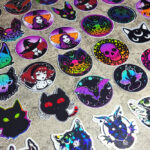 Glossy vinyl gothic and witchy stickers
