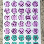 Gothic Halloween Planner A5 Sheet of Glossy Vinyl Stickers Sheet