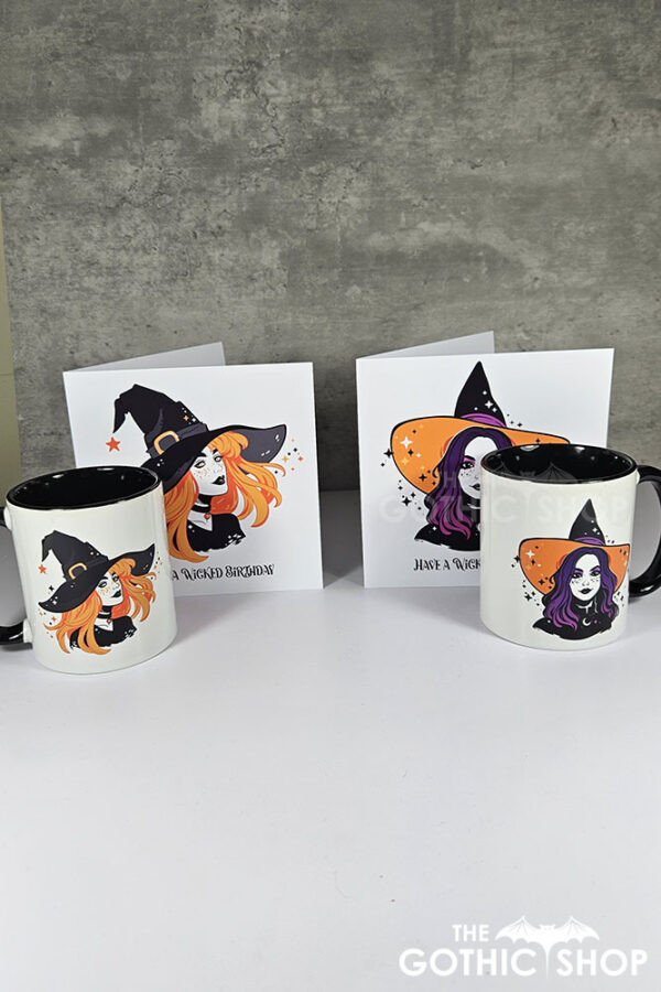 Witchy face mugs and cards