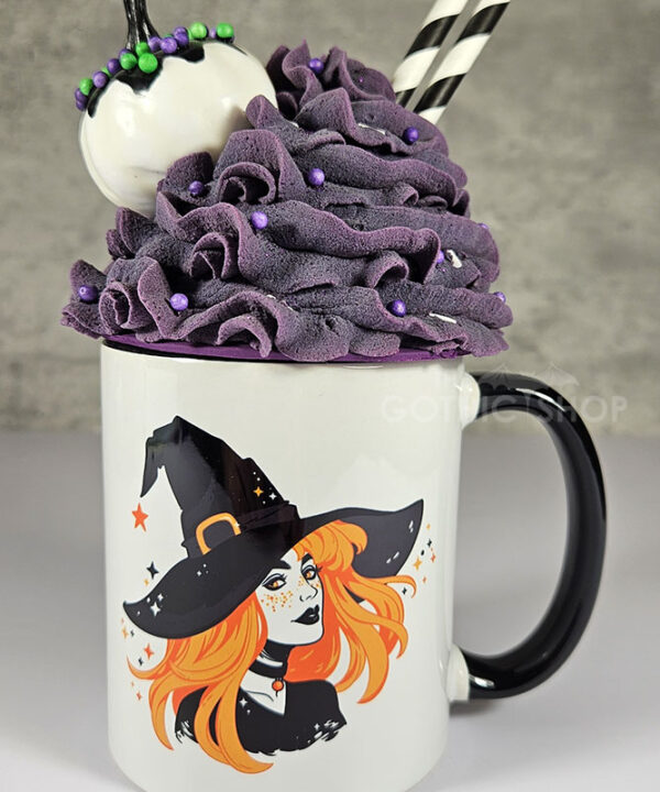 Merida Witch with Orange Hair & Stars Witchy Gothic Mug