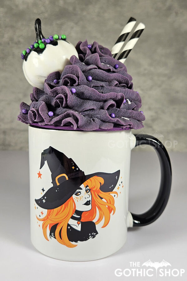 Merida Witch with Orange Hair & Stars Witchy Gothic Mug