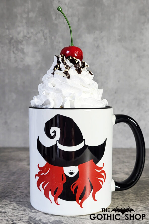 Witch with Red Hair & Black Hat Witchy Gothic Mug