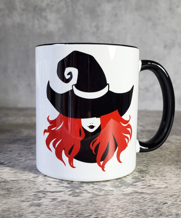 Witch with Red Hair & Black Hat Witchy Gothic Mug