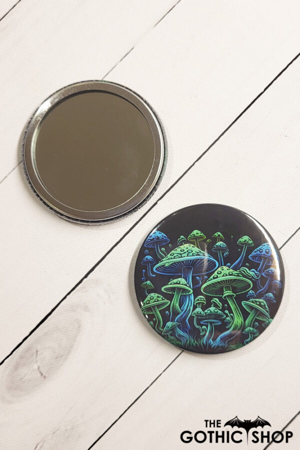 Trippy Mushrooms Gothic Compact Mirror