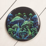 Trippy Mushrooms Gothic Compact Mirror