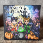 Witches Brewing Happy Halloween Greetings Card