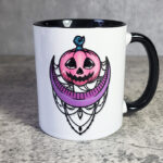 Jack-o'-Lantern Pumpkin Purple Moon Cobwebs Gothic Halloween Mug