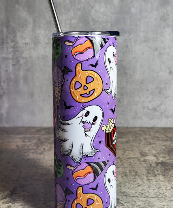 Ghost Carnival Icecreams Purple Gothic Skinny Tumbler