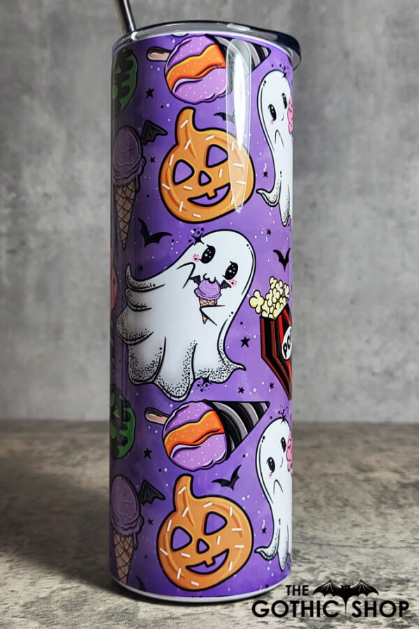 Ghost Carnival Icecreams Purple Gothic Skinny Tumbler