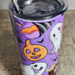 Ghost Carnival Icecreams Purple Gothic Skinny Tumbler