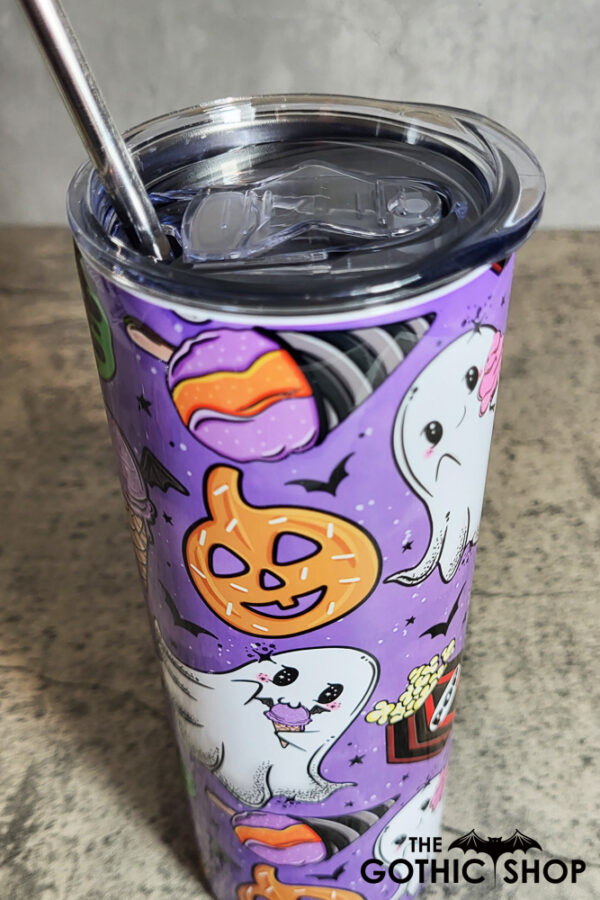 Ghost Carnival Icecreams Purple Gothic Skinny Tumbler