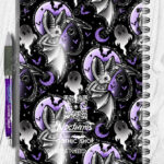 spooky eve bat & ghosts personalised gothic a5 notebook journal