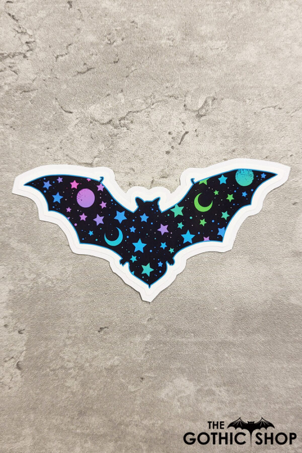 Cosmic Bat Gothic Glossy Sticker