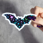 Cosmic Bat Gothic Glossy Sticker