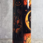 skatty patch orange gothic halloween 20oz straight tumbler