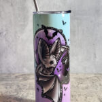Spooky Eve Bat Pastel Gothic Halloween Skinny Tumbler