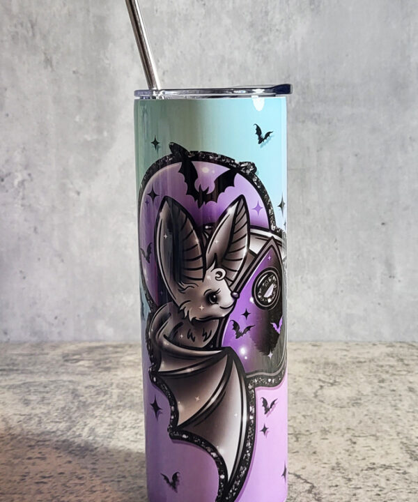 Spooky Eve Bat Pastel Gothic Halloween Skinny Tumbler