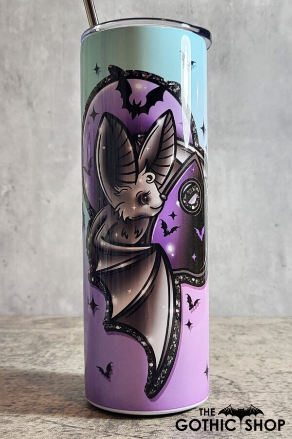 Spooky Eve Bat Pastel Gothic Halloween Skinny Tumbler