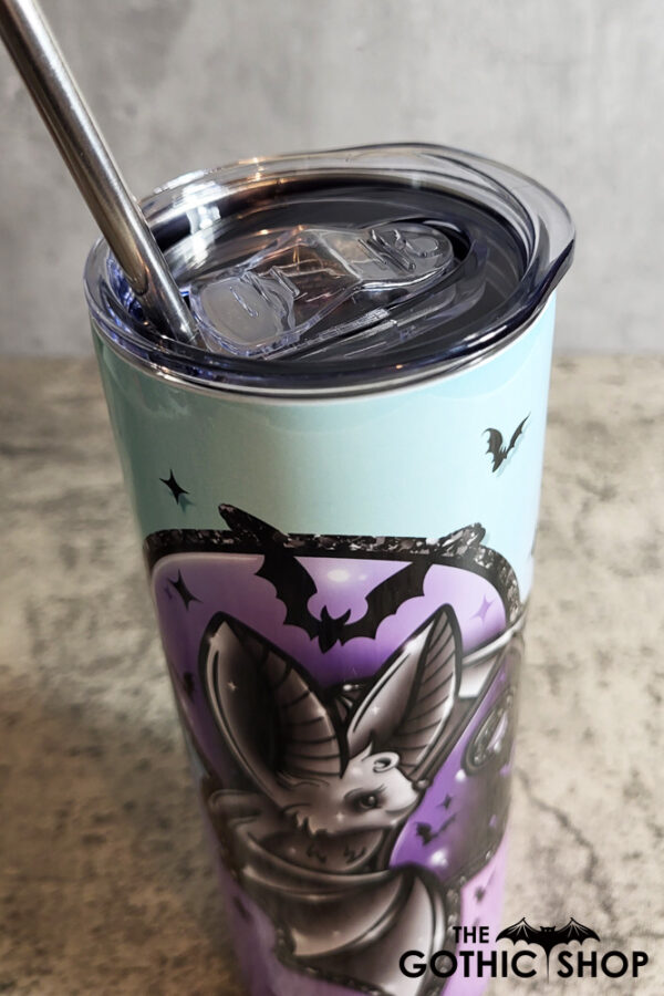 Spooky Eve Bat Pastel Gothic Halloween Skinny Tumbler