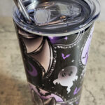 Spooky Eve Bat Black Gothic Halloween Skinny Tumbler