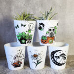 Gothic Print Small Plant Pot
