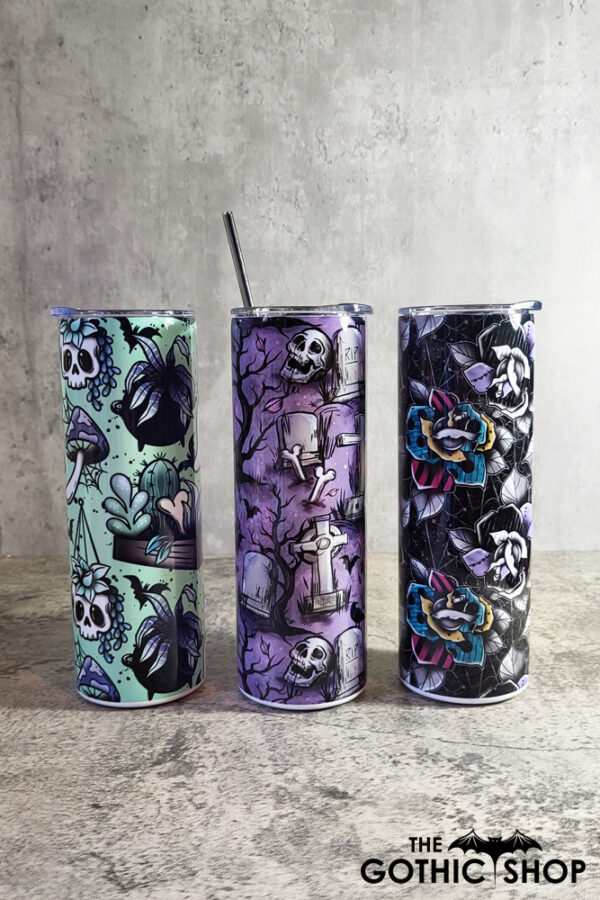 Gothic Halloween Skinny Tumbler