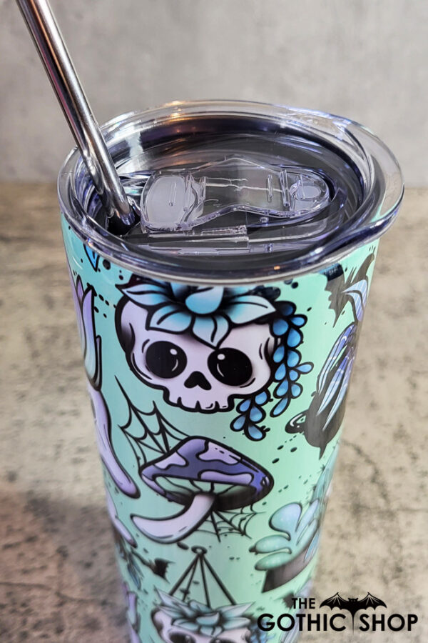spooky planters green gothic halloween 20oz straight tumbler preorder