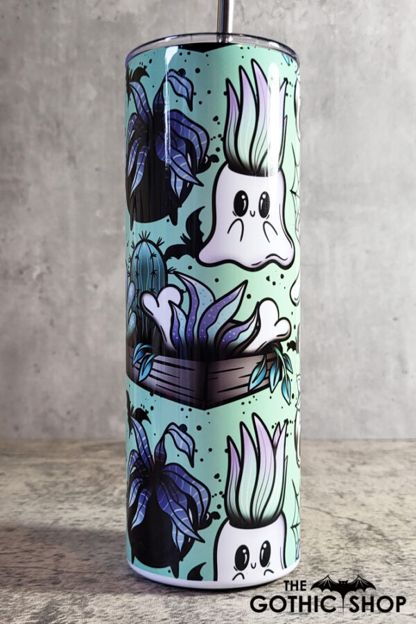 spooky planters green gothic halloween 20oz straight tumbler preorder