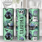 spooky planters green gothic halloween 20oz straight tumbler with option to personalise