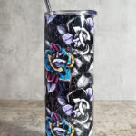 Nightmare Roses Gothic Halloween Skinny Tumbler