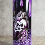 Dead Inside Skeleton Coffin Purple Glitter Gothic Halloween Skinny Tumbler