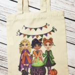 Witches & Cauldron Halloween Trick or Treat Small Tote Bag