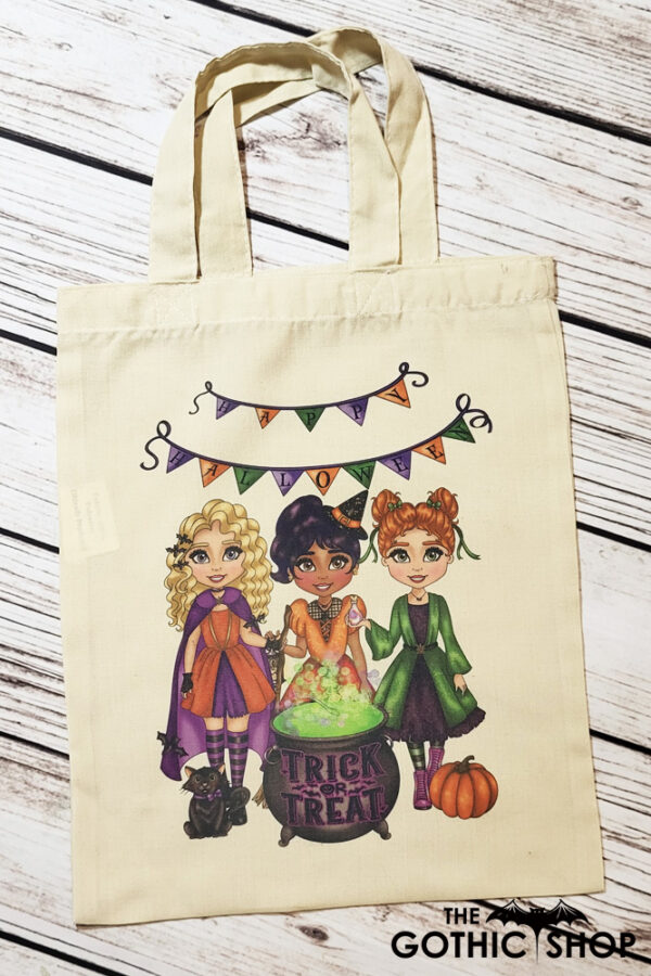Witches & Cauldron Halloween Trick or Treat Small Tote Bag