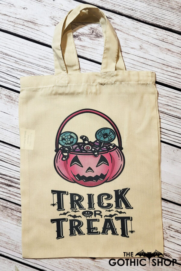 Jack o' Lantern Sweet Basket Halloween Trick or Treat Small Tote Bag