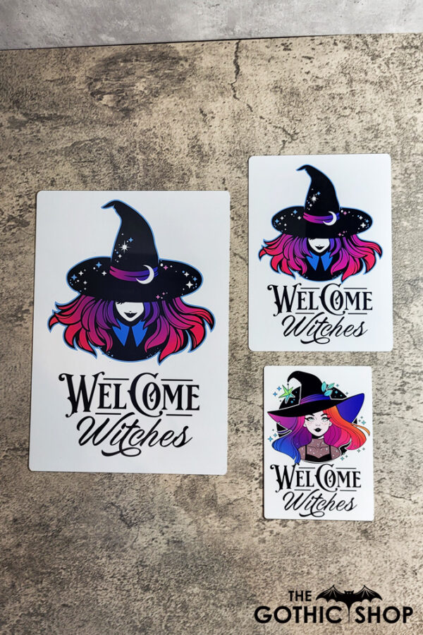 Welcome Witches Gothic Witchy Metal Signs