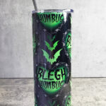 Blegh Humbug Barbed Green Heart Gothic Skinny Tumbler