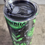 Blegh Humbug Barbed Green Heart Gothic Skinny Tumbler