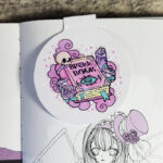 Pink Spell Book Pastel Goth Witchy Magnetic Bookmark
