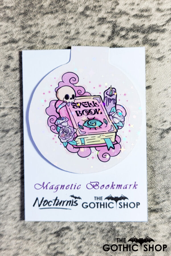 Pink Spell Book Pastel Goth Witchy Magnetic Bookmark