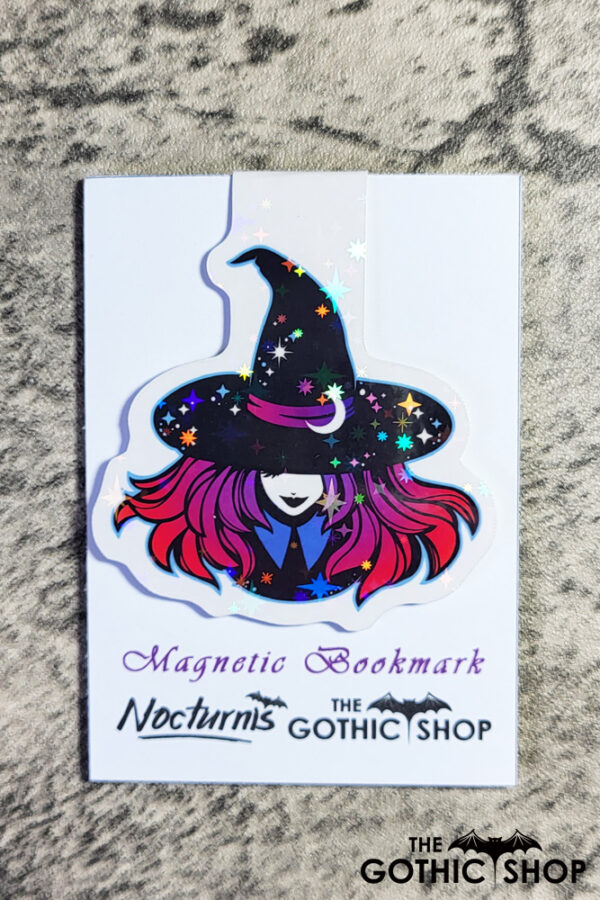 Aurora Witch Holographic Stars Gothic Witchy Magnetic Bookmark