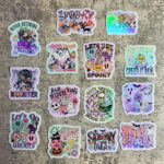 Holographic Retro Halloween Stickers