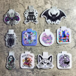 Spooky gothic and witchy magnetic bookmarks